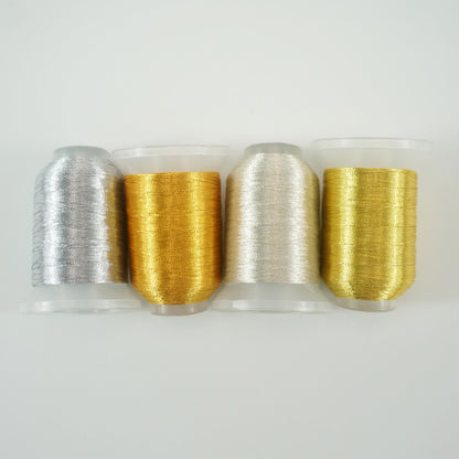 New Brothread 4 Colors Metallic Embroidery Machine Thread Kit 500M (550Y) Each