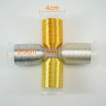 New Brothread 4 Colors Metallic Embroidery Machine Thread Kit 500M (550Y) Each