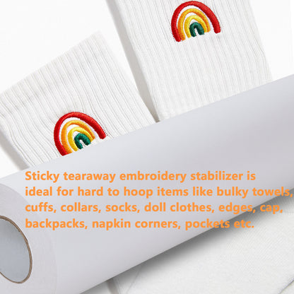 New brothread Sticky Self-Adhesive Tear Away Embroidery Stabilizer Backing