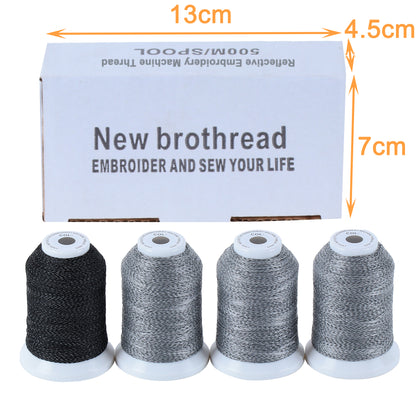 New brothread new brothread 4 spools reflective embroidery machine