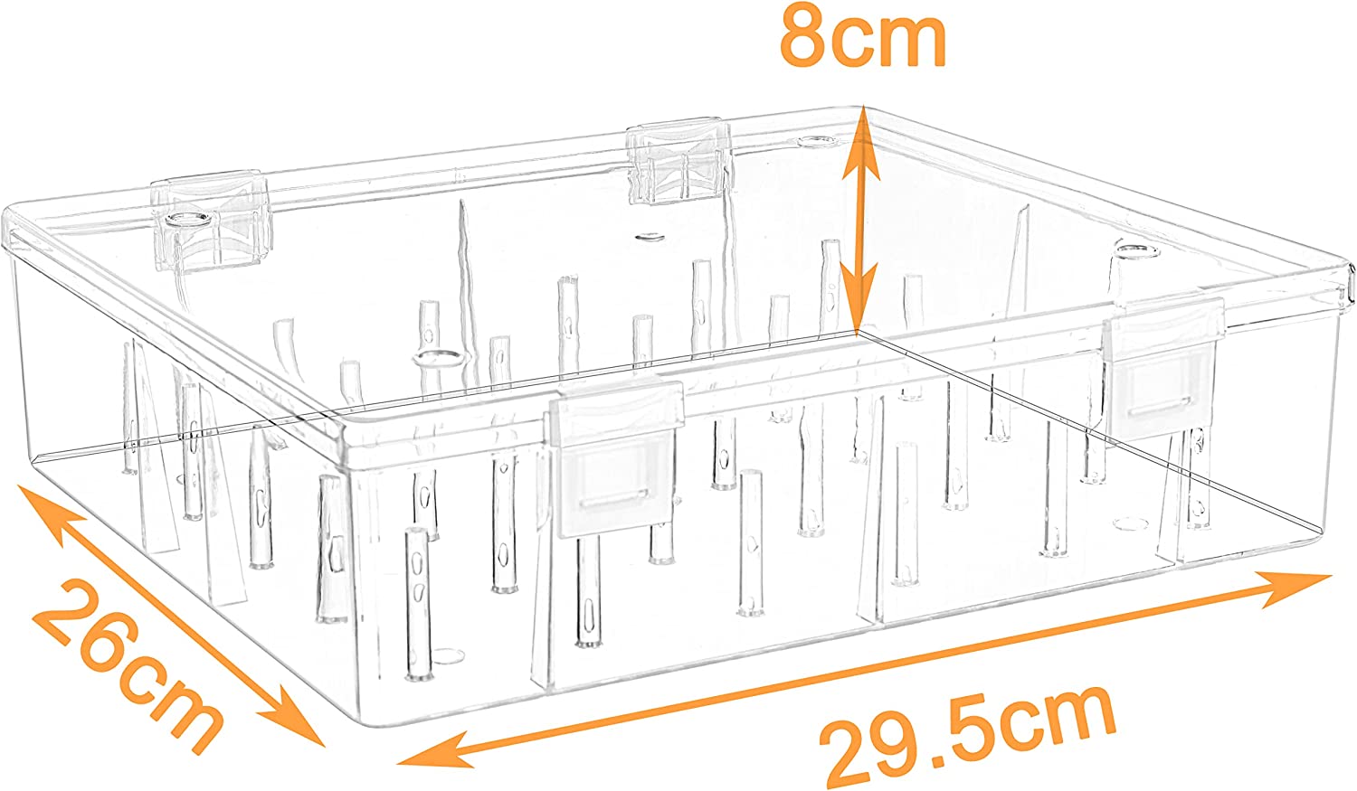 New brothread Tall and Clear Storage Box/Organizer for Holding 30 Spoo