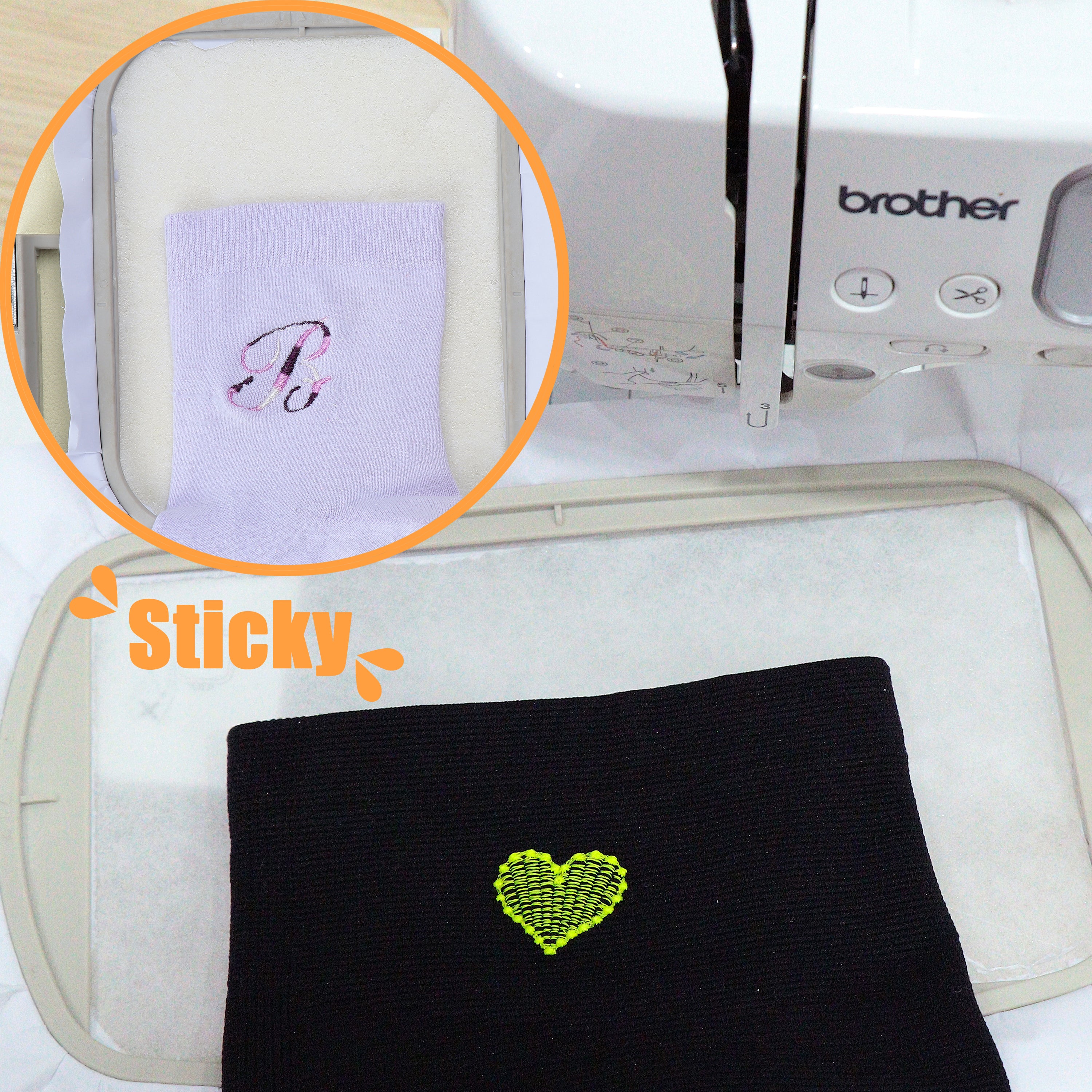 New brothread Sticky Self-Adhesive Tear Away Embroidery Stabilizer Backing