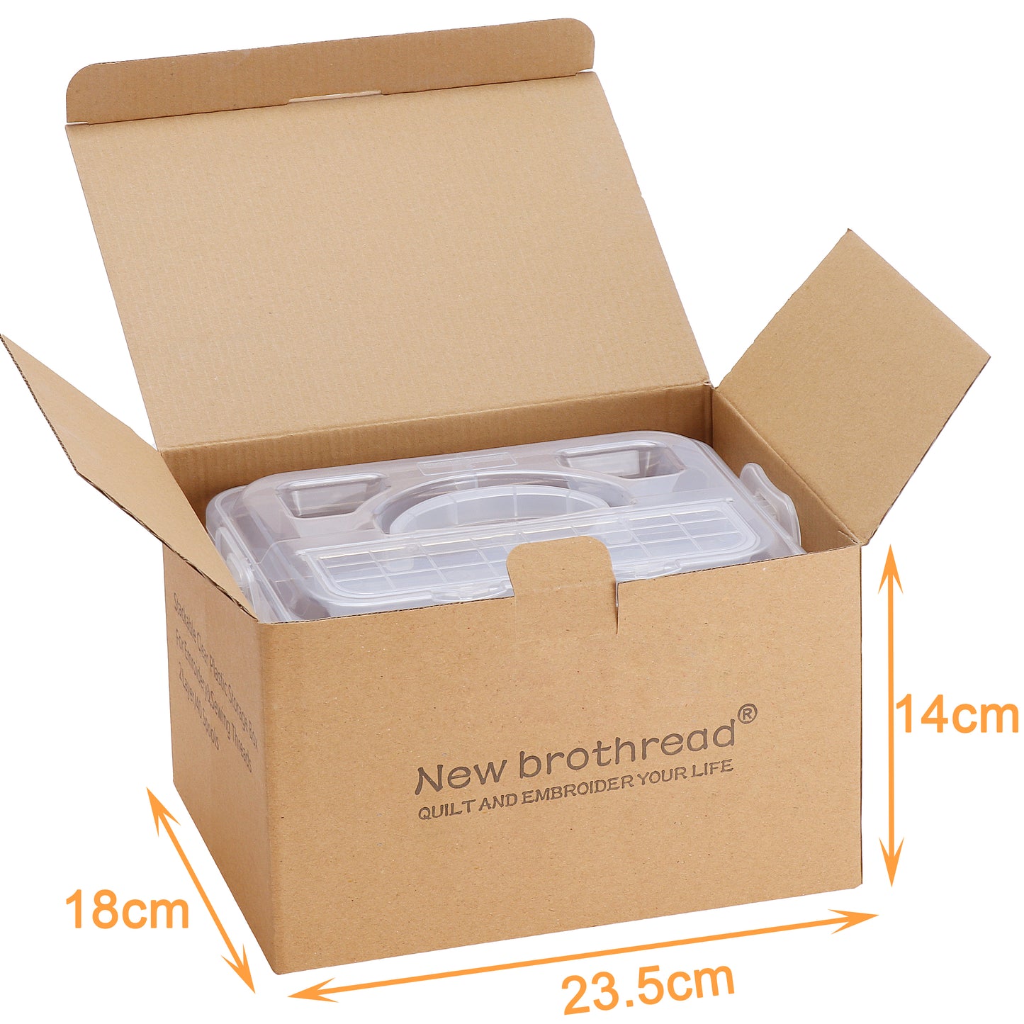 New brothread 2 Layers Stackable Clear Storage Box/Organizer for Holding 40 Spools Home Embroidery & Sewing Thread and Other Embroidery Sewing Crafts (Spool Size Requirement: H≤2.2"; W≤1.69")