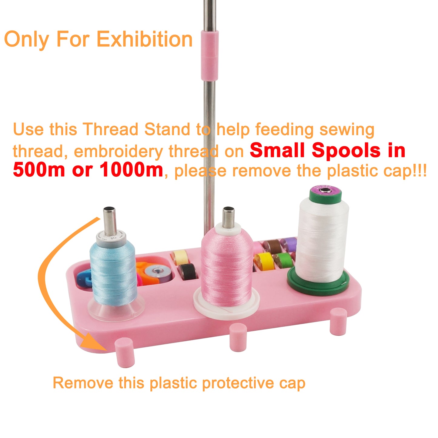 Light Weight Thread Stand -  Spools Holder for Domestic (Home-Base) Embroidery and Sewing Machines