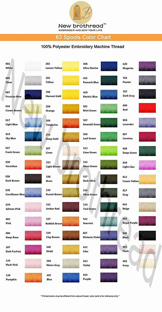 Polyester Embroidery Machine Thread Kit Each Spool For 63 - Temu United  Arab Emirates