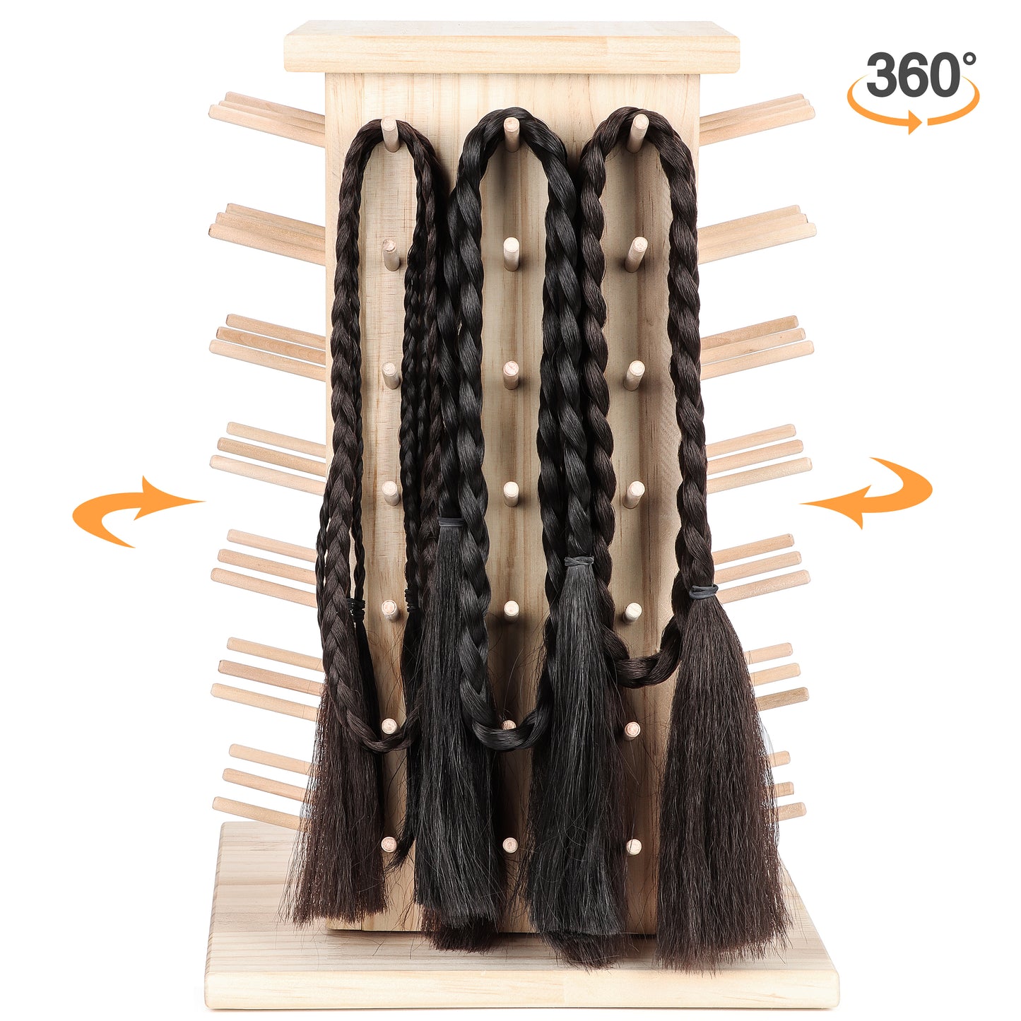 New brothread 84 Spools 360° Fully Rotating Wooden Thread Rack /Thread Holder Organizer