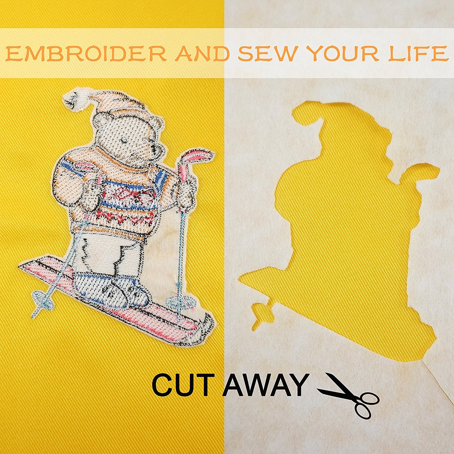 New brothread Cut Away Machine Embroidery Stabilizer Backing 10"x12" - 100 Precut Sheets - Medium Weight 2.5oz