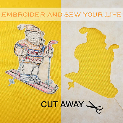 New brothread Cut Away Machine Embroidery Stabilizer Backing 8"x8" - 100 Precut Sheets - Medium Weight 2.5oz