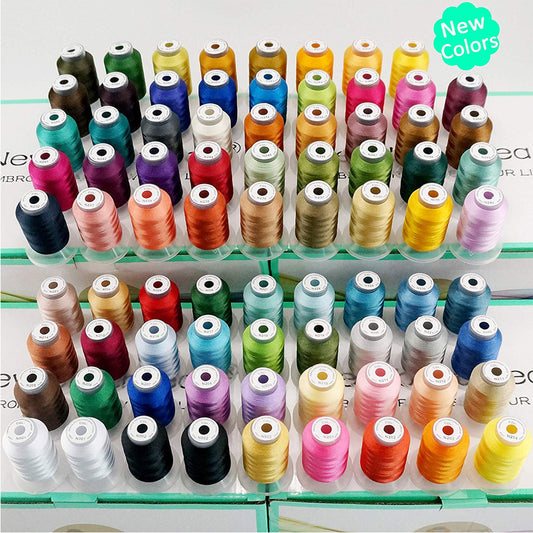 New Brothread 9 Basic Colors Metallic Embroidery Machine Thread Kit 50 –  New brothread