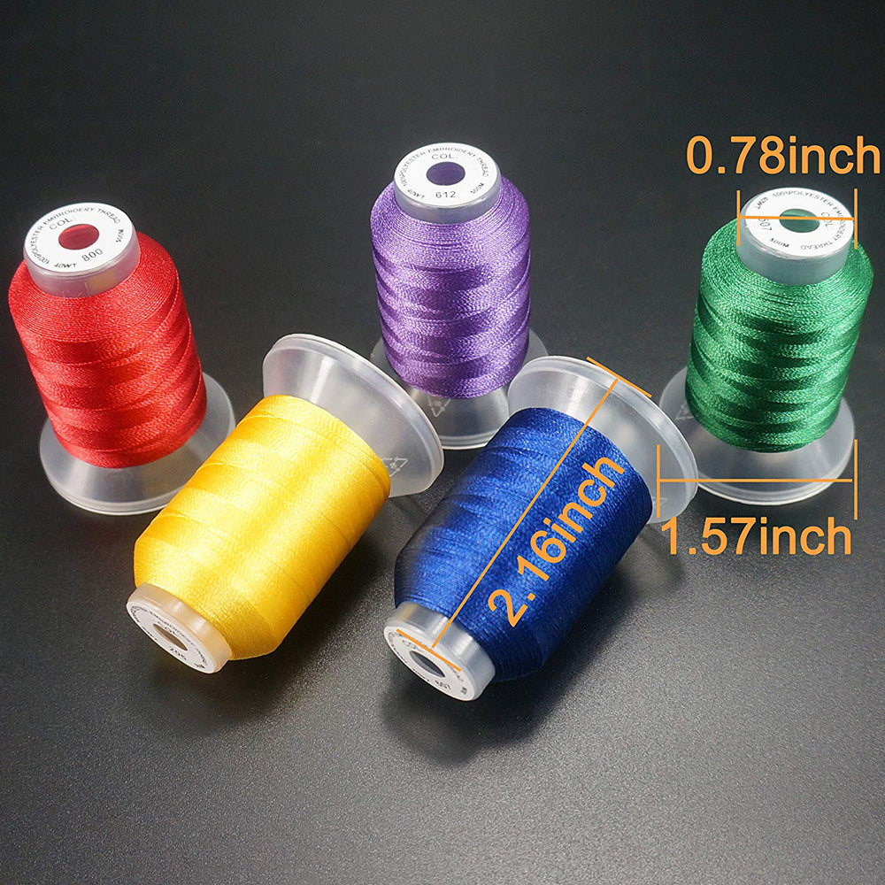 New brothread 32 Spools Polyester Embroidery Machine Thread Kit 1000M  (1100Y) Assortment2 