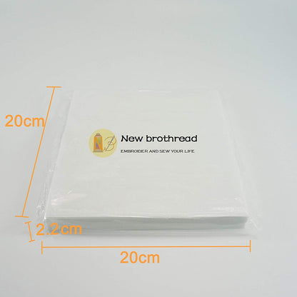 New brothread Tear Away Machine Embroidery Stabilizer Backing 8"x8" - 100 Precut Sheets - Medium Weight 1.8oz