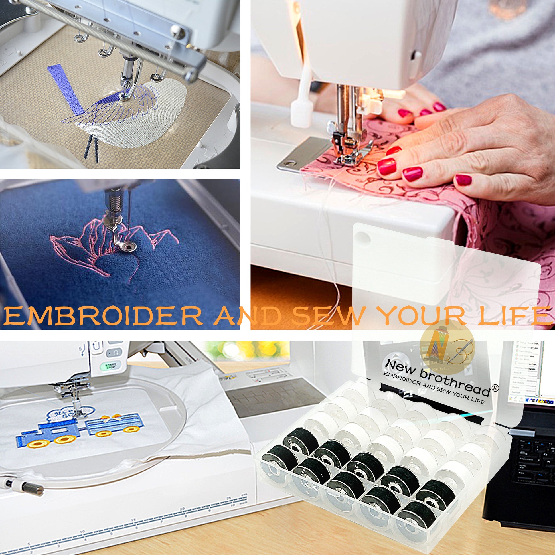 36-pcs Bobbins for Brother Sewing Machine BC-1000; CE-4000, 5000PRW,  5500PRW