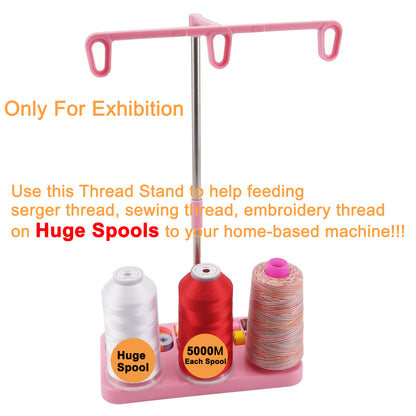 Light Weight Thread Stand -  Spools Holder for Domestic (Home-Base) Embroidery and Sewing Machines